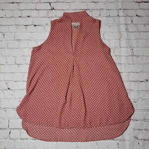 Loft Brick Red Print Tank Top